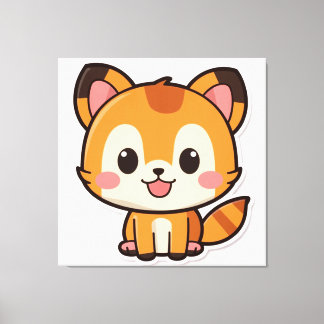 Kute Animal Canvas Afdruk