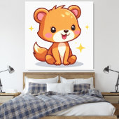 Kute Animal Canvas Afdruk (Insitu (Slaapkamer))