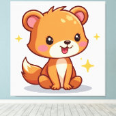 Kute Animal Canvas Afdruk (Insitu (Houten vloer))