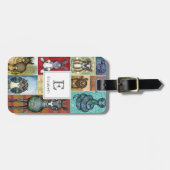 Kute Animal Collage Folk Art Design Bagagelabel (Voorkant horizontaal)