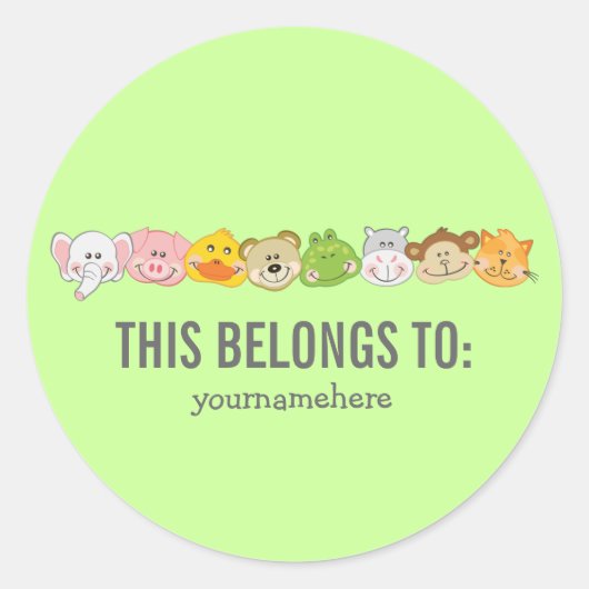 Kute Animal FANTASIES VOOR DE Sticker (Voorkant)