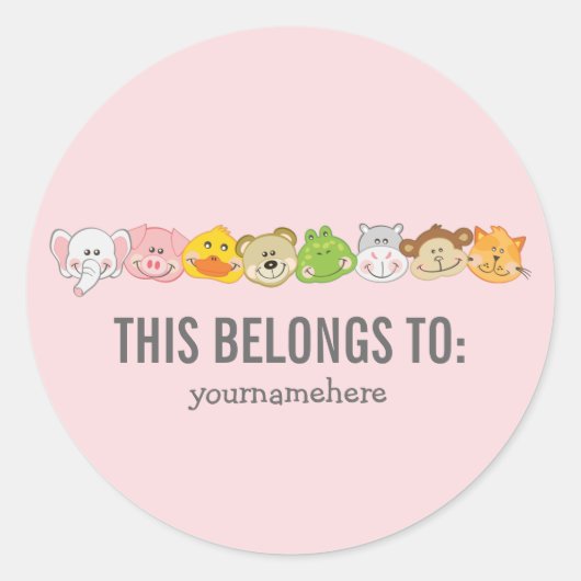 Kute Animal FANTASIES VOOR DE Sticker (Voorkant)