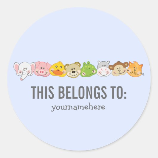 Kute Animal FANTASIES VOOR DE Sticker (Voorkant)