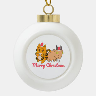 Kute Animal Friends Keramische Bal Ornament