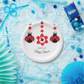 Kute animal ladybug Baby shower paper bord (Feest)