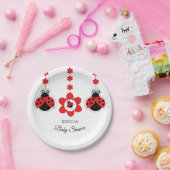 Kute animal ladybug Baby shower paper bord (Feest)