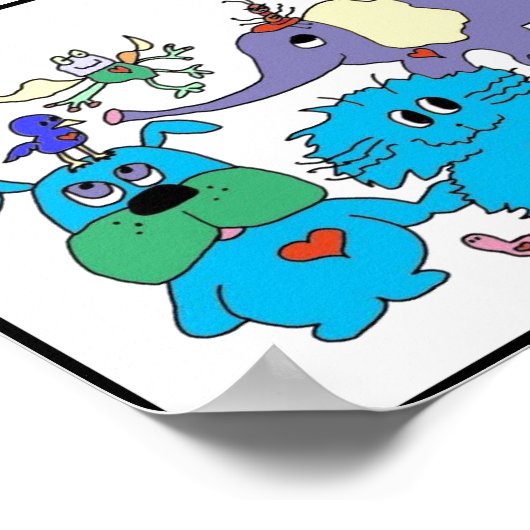 Kute animal poster (Hoek)