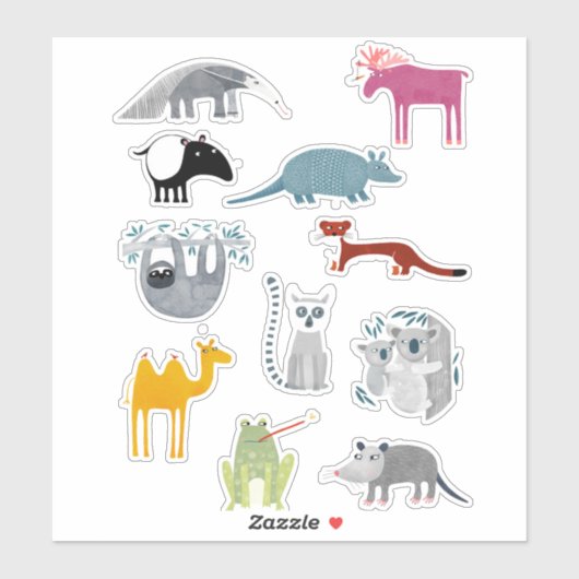 Kute Animal Sticker (Vel)