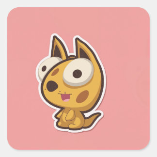 Kute Animal Vierkante Sticker
