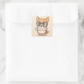 Kute Animal Vierkante Sticker (Tas)
