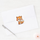 Kute Animal Vierkante Sticker (Envelop)