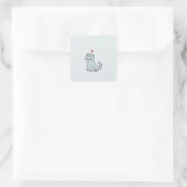 Kute Animal Vierkante Sticker (Tas)