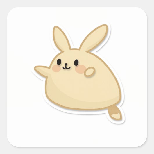 Kute Animal Vierkante Sticker (Voorkant)