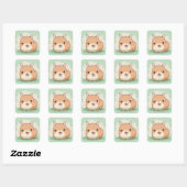 Kute Animal Vierkante Sticker (Vel)