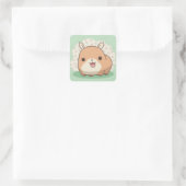 Kute Animal Vierkante Sticker (Tas)