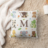 Kute Animal Zoo Wildlife Kinder Initiaal Kussen (Deken)