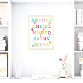 Kute Animals Alphabet Baby Nursery Poster