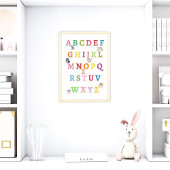 Kute Animals Alphabet Baby Nursery Poster