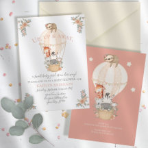 Kute Animals Hot Air Ballon Giraffe Zebra