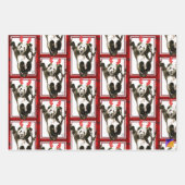Kute Animals kerstcadeauset Panda, Honden Inpakpapier Vel (Voorkant)