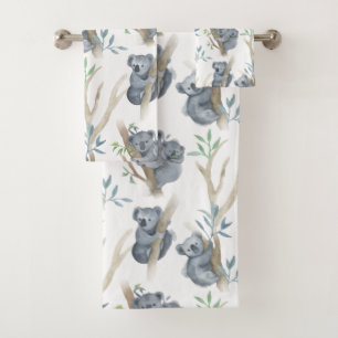 Kute Animals Koala in de boom Bad Handdoek