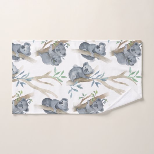 Kute Animals Koala in de boom Bad Handdoek (Handdoek)