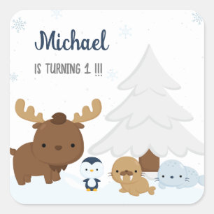 Kute animals mountainwinter Sticker