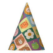 Kute animals patchwork colorful party pet feesthoedjes (Links)