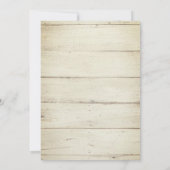 Kute Animals Wood Texture Baby shower Invitation Kaart (Achterkant)