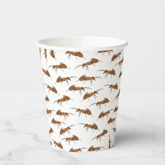 Kute ants Pattern Beach Picnic Papieren Bekers (Links)