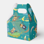 Kute apen en Bananen in het boompatroonpatroon Bedankdoosjes (Achterkant)