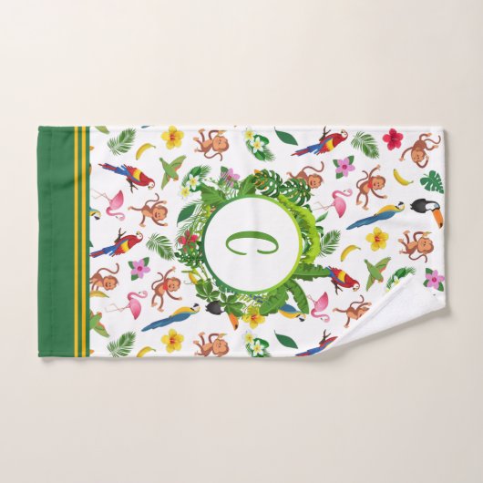 Kute apen en bananen in het Oerwoud Pattern Bad Handdoek (Handdoek)