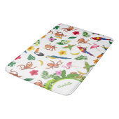 Kute apen en bananen in het Oerwoud Pattern Badmat (Gekanteld)