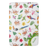Kute apen en bananen in het Oerwoud Pattern Badmat (Voorkant Verticaal)
