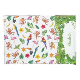 Kute apen en bananen in het Oerwoud Pattern Kussensloop