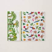 Kute apen en bananen in het Oerwoud Pattern Legpuzzel (Horizontaal)