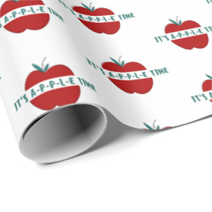 Kute Apple Quote Wrapping Paper Cadeaupapier