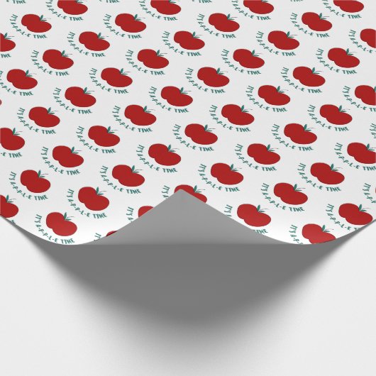 Kute Apple Wrapping Paper Cadeaupapier (Hoek)