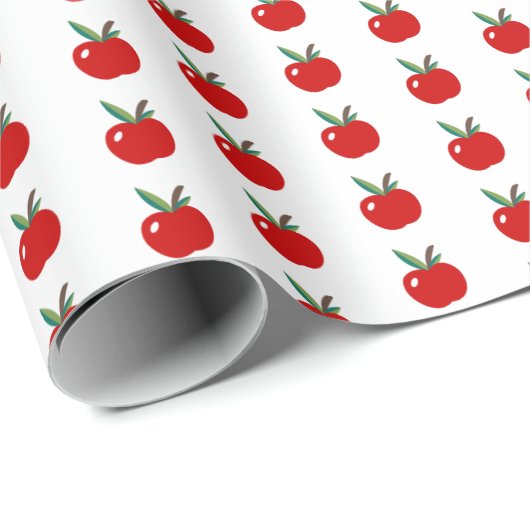 Kute Apple Wrapping Paper Cadeaupapier (Rol Hoek)