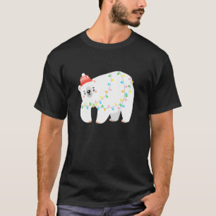Kute Arctic Polar Beer Lights - Kerstmis T-shirt