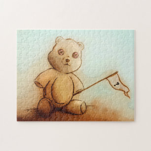 Kute  Art Brown Teddy Bear Speelgoed voor kinderen Legpuzzel