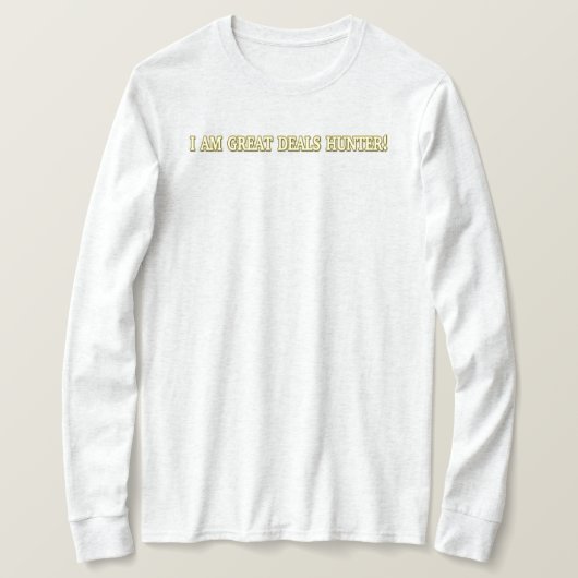 Kute Artwork Design "Great Deals Hunter" Kopen T-shirt (Design voorkant)