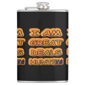 Kute Artwork Design "Great Deals Hunter" Nu kopen Heupfles (Voorkant)
