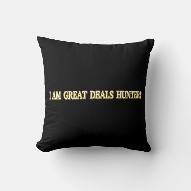 Kute Artwork Design "Great Deals Hunter" Nu kopen Kussen (Voorkant)