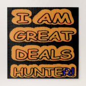 Kute Artwork Design "Great Deals Hunter" Nu kopen Legpuzzel (Verticaal)