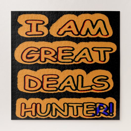 Kute Artwork Design "Great Deals Hunter" Nu kopen Legpuzzel (Verticaal)