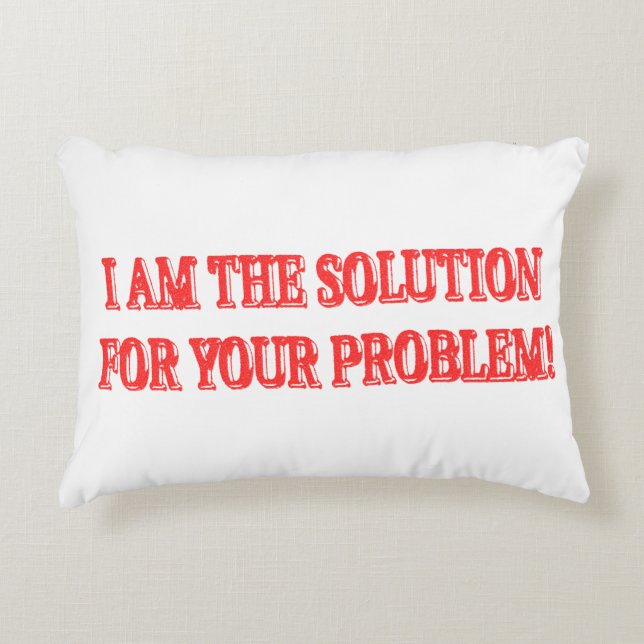 Kute Artwork Design "I AM THE SOLUTION" Kopen Accent Kussen (Voorkant)