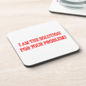 Kute Artwork Design "I AM THE SOLUTION" Kopen Bier Onderzetter (Linkerzijde)