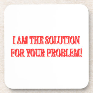 Kute Artwork Design "I AM THE SOLUTION" Kopen Bier Onderzetter