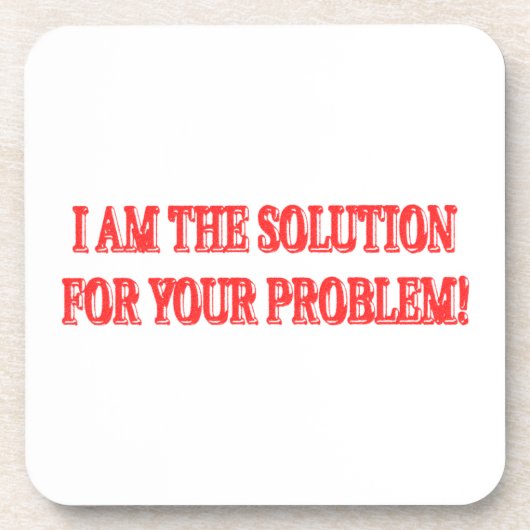 Kute Artwork Design "I AM THE SOLUTION" Kopen Bier Onderzetter (Voorkant)